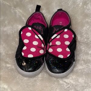 Disney Black‎ and Pink Polka Dot Sneakers